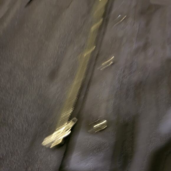 Vintage Flying Cross Dacron Rayon Blend Navy Blue Faux Button Zip 26" P2P - Picture 4 of 13